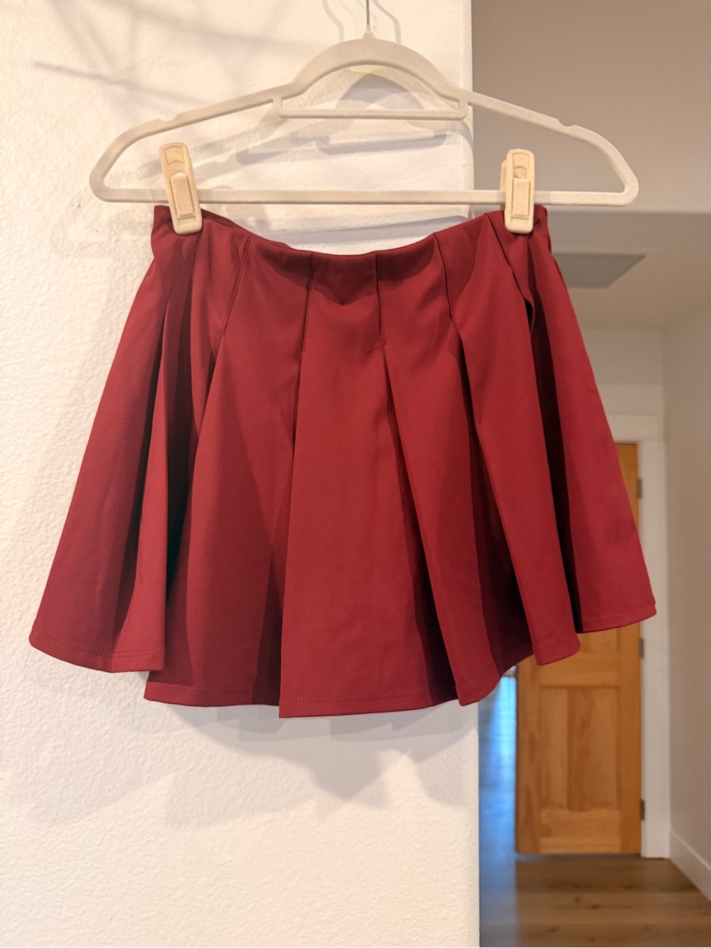 Kyodan Burgundy Circle Skater Mini Skirt